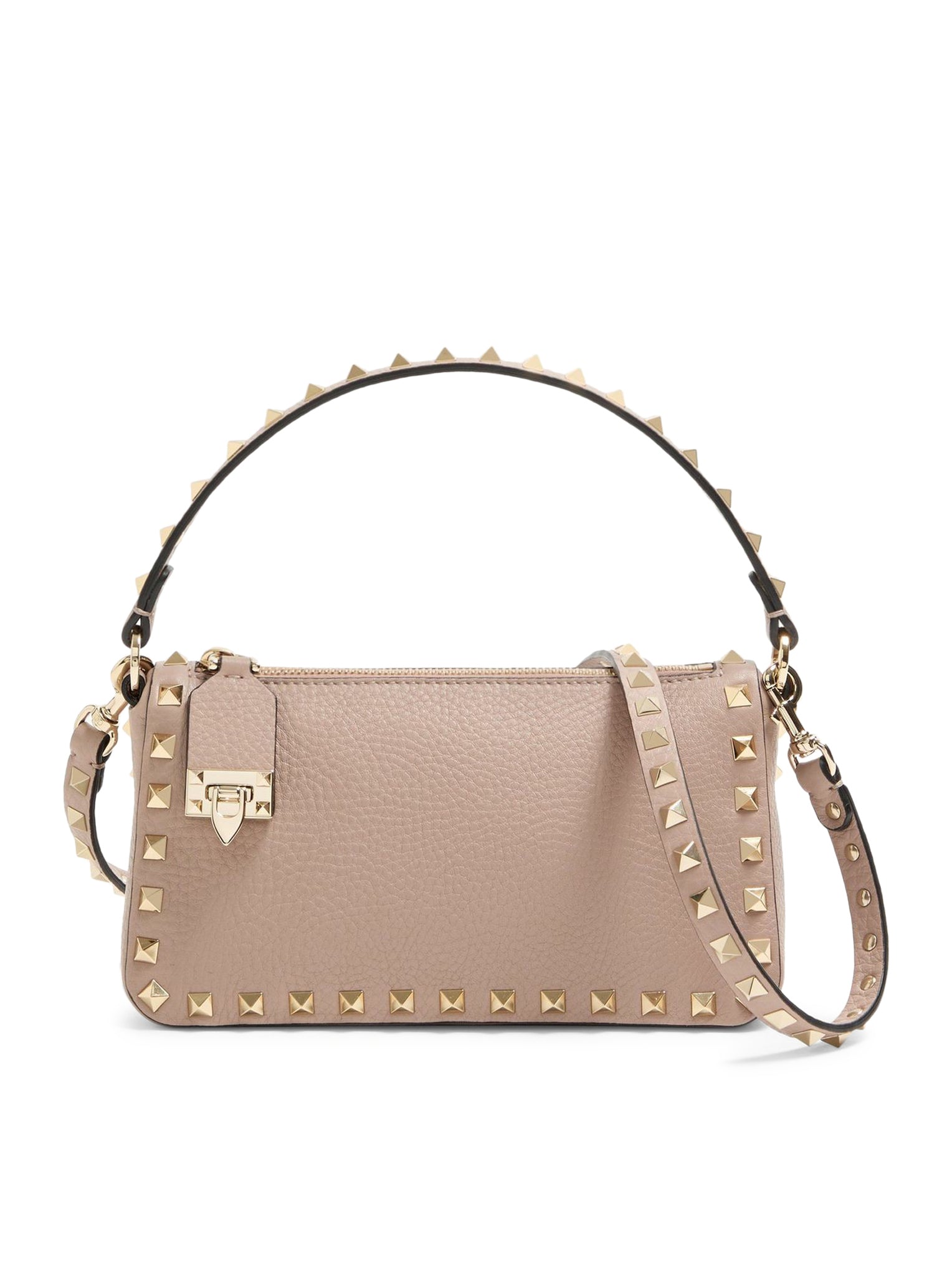BORSA PICCOLA A TRACOLLA ROCKSTUD IN VITELLO GRANATO