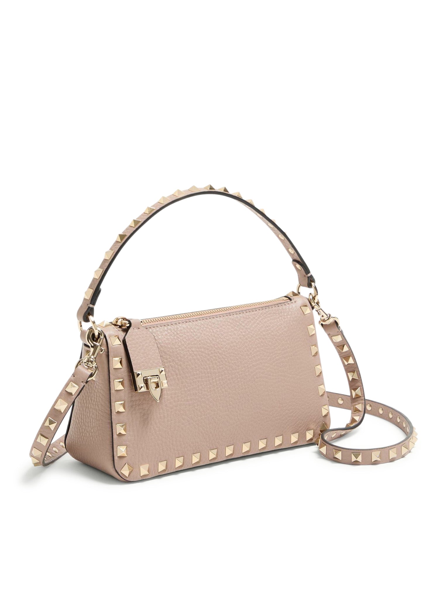 BORSA PICCOLA A TRACOLLA ROCKSTUD IN VITELLO GRANATO