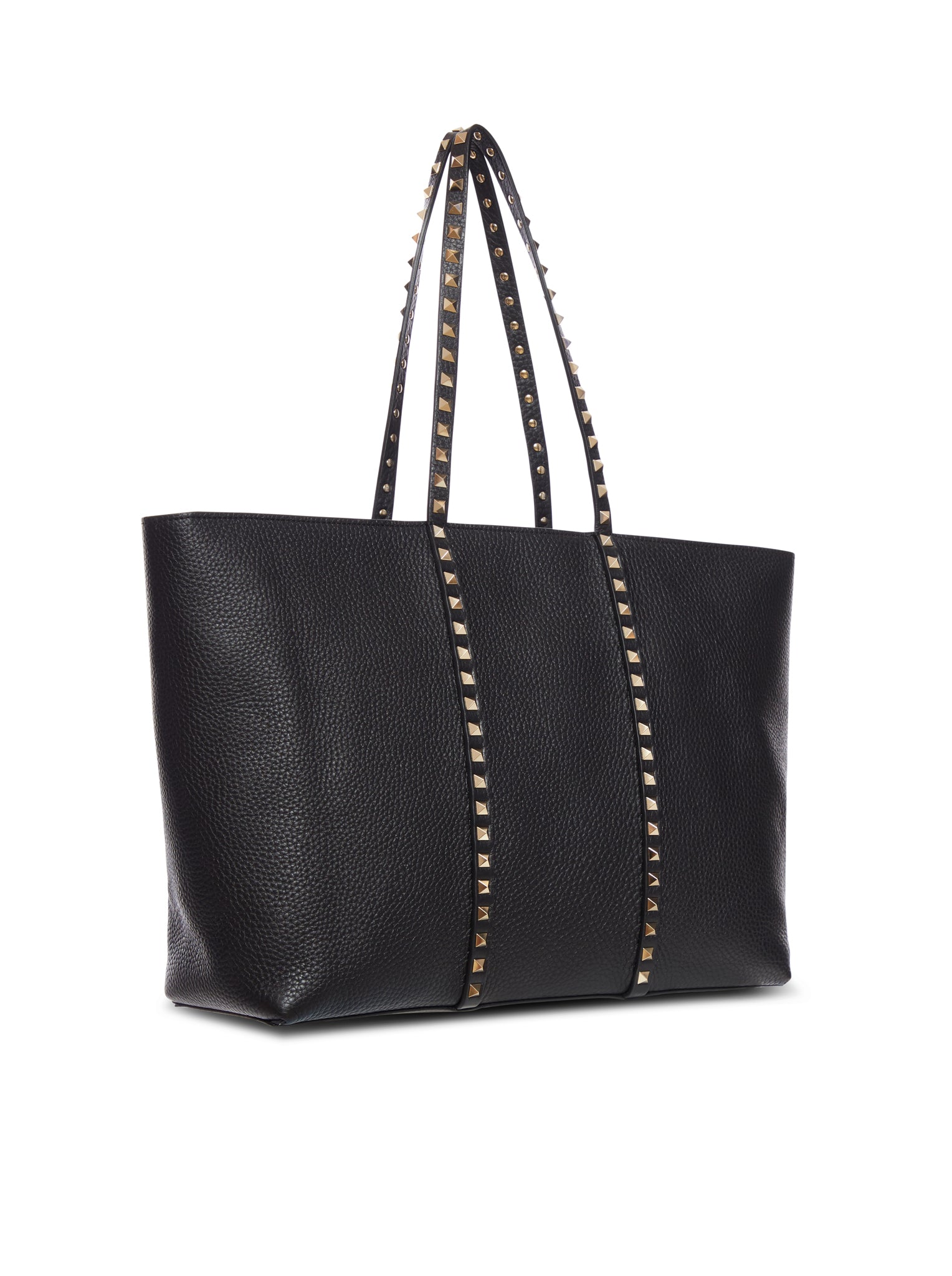 BORSA SHOPPING ROCKSTUD IN VITELLO GRANATO