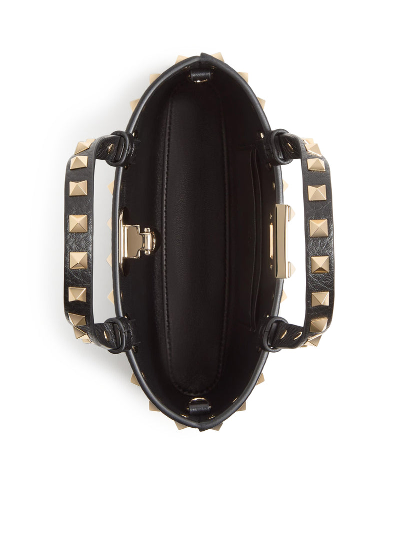 MINI BORSA SHOPPING ROCKSTUD IN VITELLO GRANAT