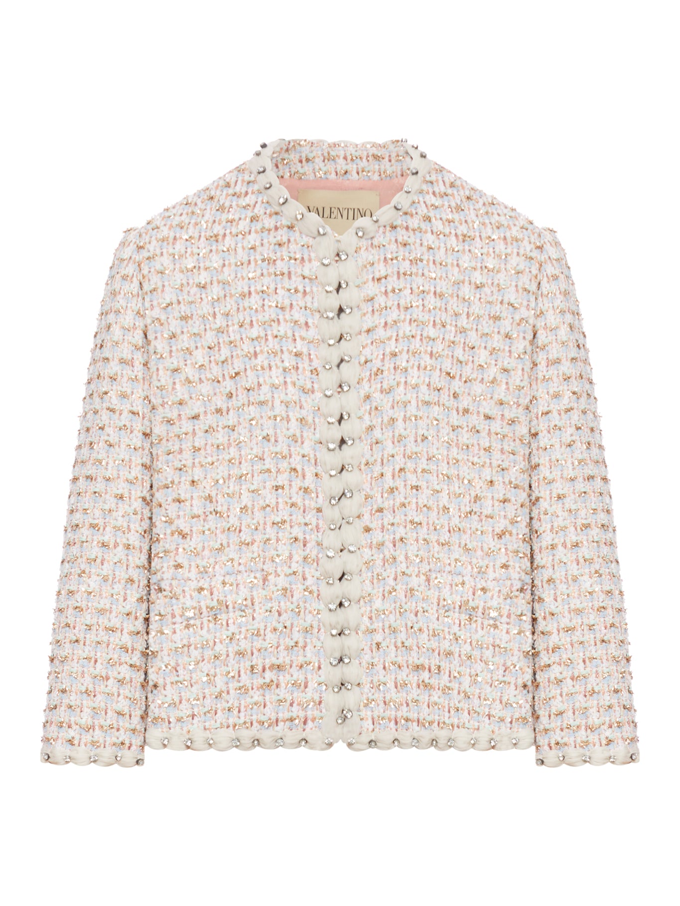 GIACCA IN RIBBON TWEED RICAMATA