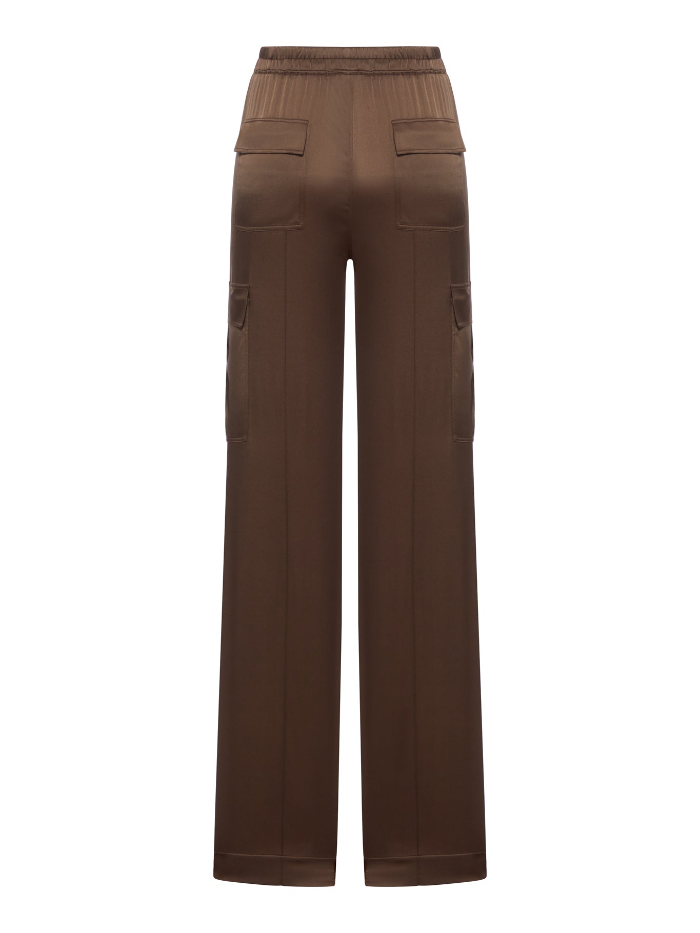 PANTALONI CARGO IN RASO DI SETA STRETCH