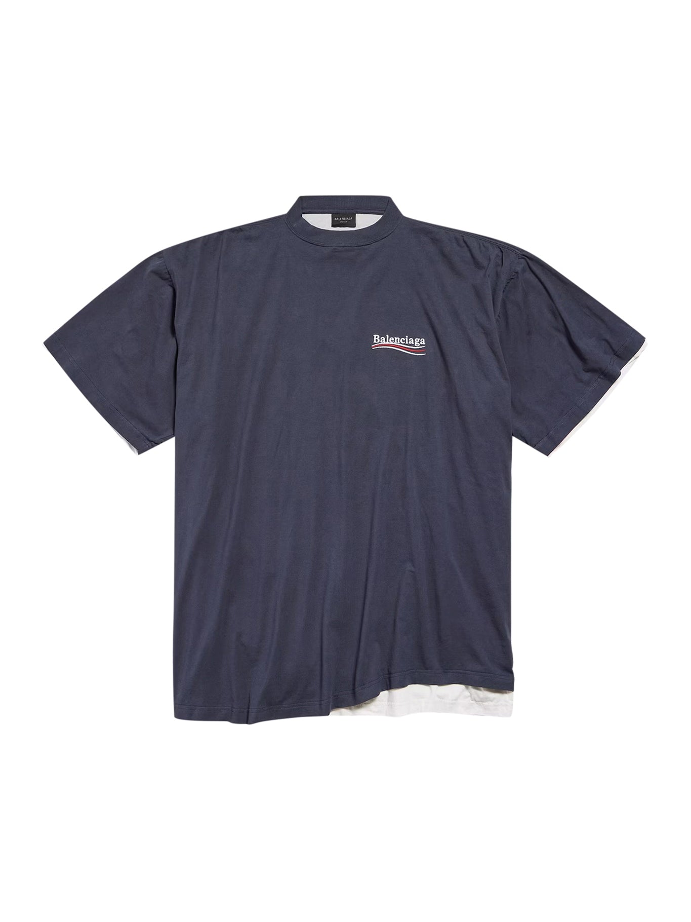 T-shirt Doppia Political Campaign da Uomo in Navy/bianco/rosso