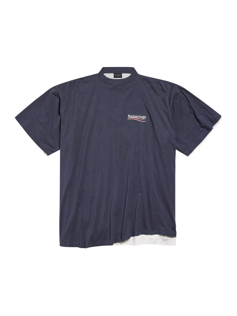 T-shirt Doppia Political Campaign da Uomo in Navy/bianco/rosso