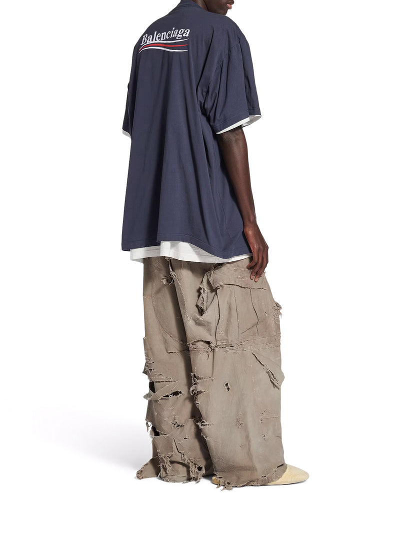 T-shirt Doppia Political Campaign da Uomo in Navy/bianco/rosso