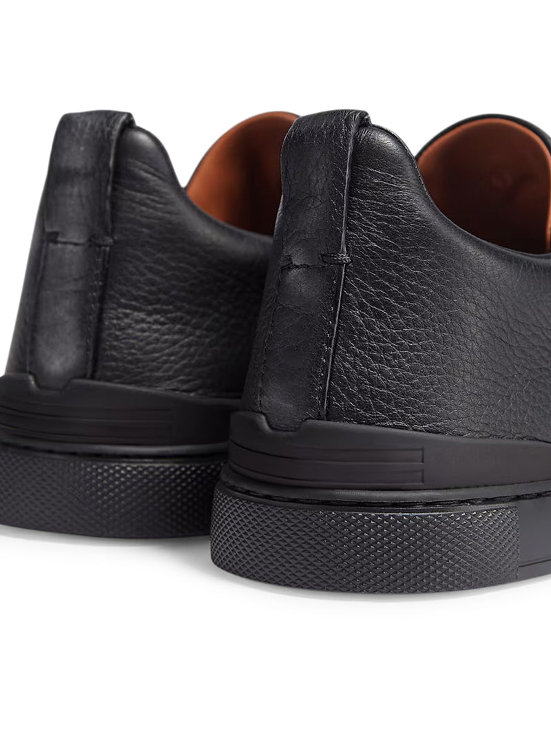 SNEAKERS TRIPLE STITCH IN PELLE DI CERVO NERO