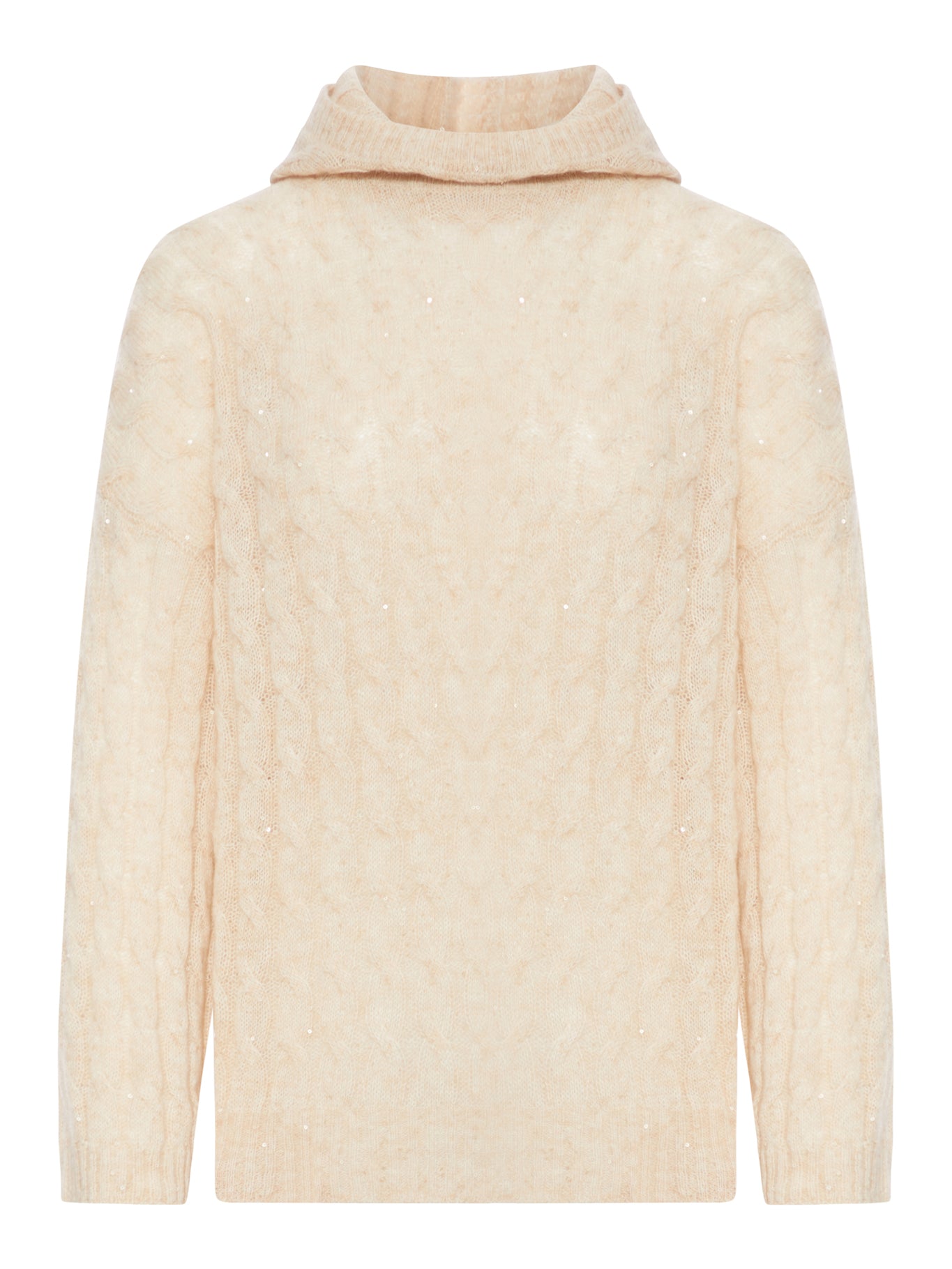 MAGLIONE CON CAPPUCCIO IN  MISTOCASHMERE