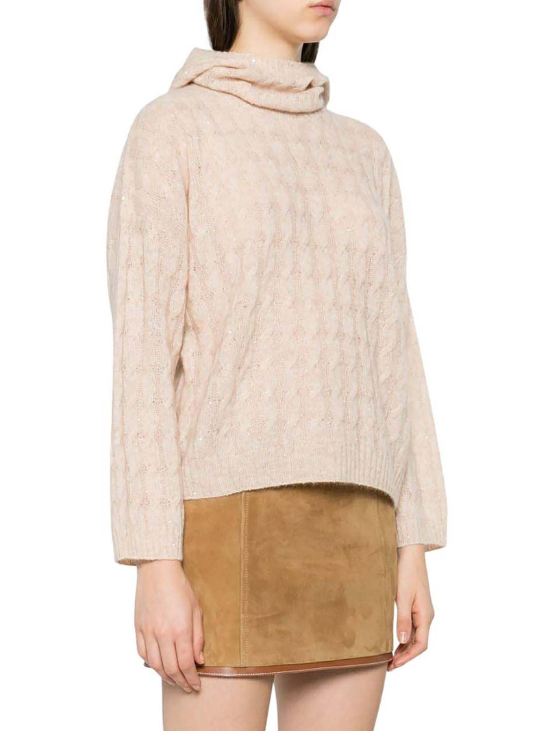 MAGLIONE CON CAPPUCCIO IN  MISTOCASHMERE