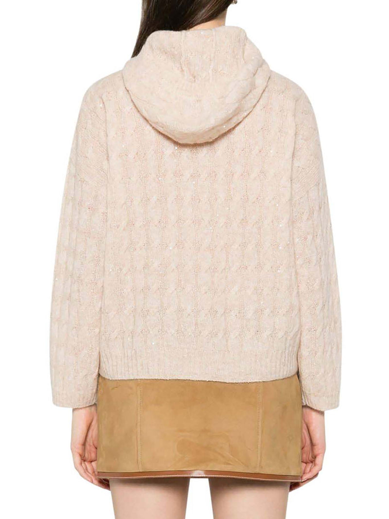 MAGLIONE CON CAPPUCCIO IN  MISTOCASHMERE