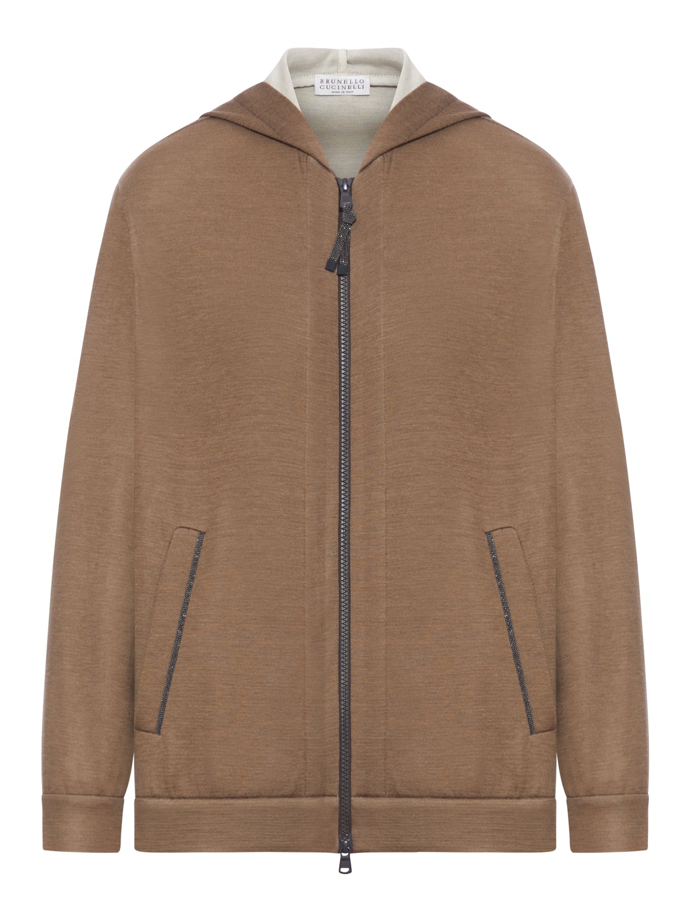 FELPA CON ZIP E CAPPUCCIO