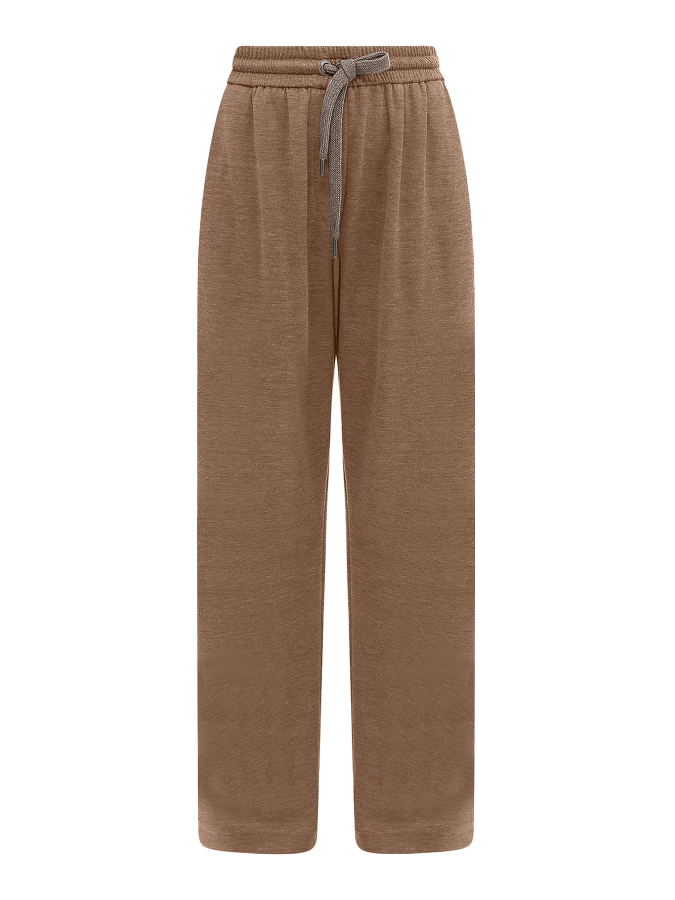 PANTALONI LARGHI COMFORT IN COTONE E SETA