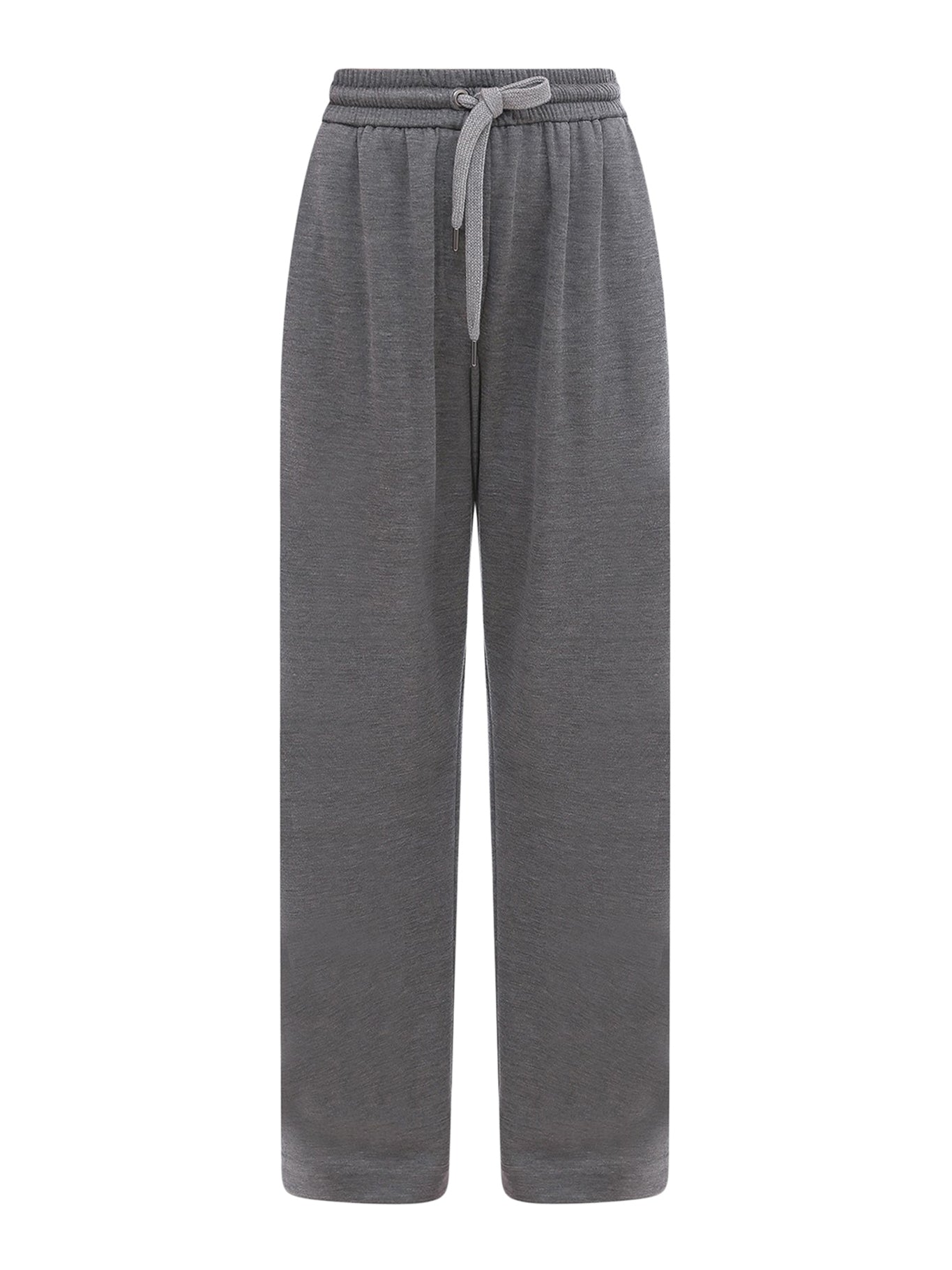 PANTALONI LARGHI COMFORT IN COTONE E SETA