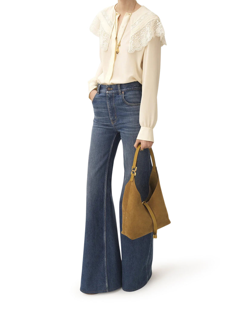 BORSA HOBO MARCIE PICCOLA IN PELLE SCAMOSCIATA