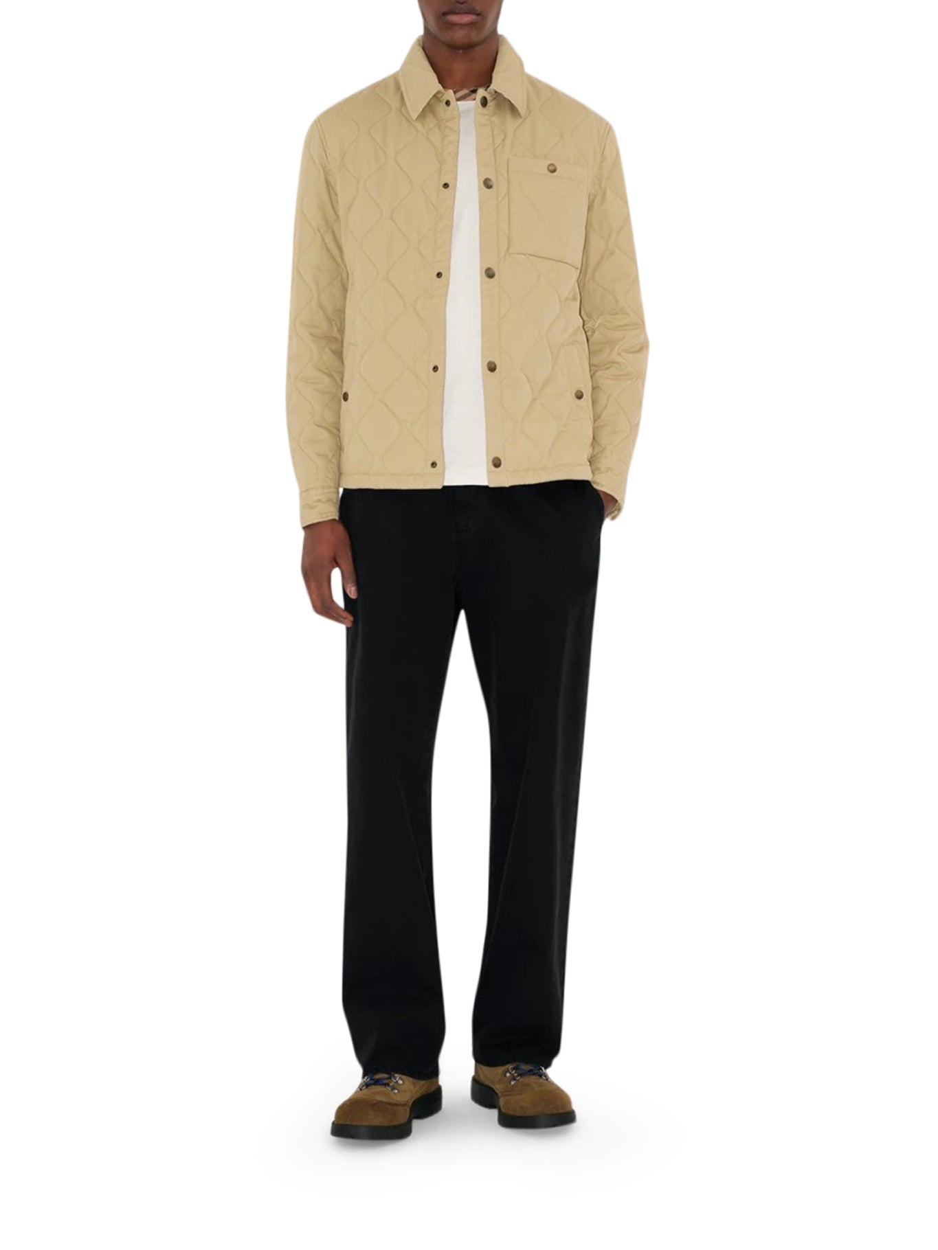 OVERSHIRT IN GABARDINE TRAPUNTATO