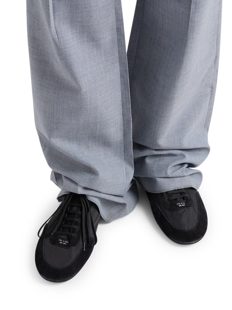 SNEAKERS COLLAPSE IN RE-NYLON E PELLE SCAMOSCIATA