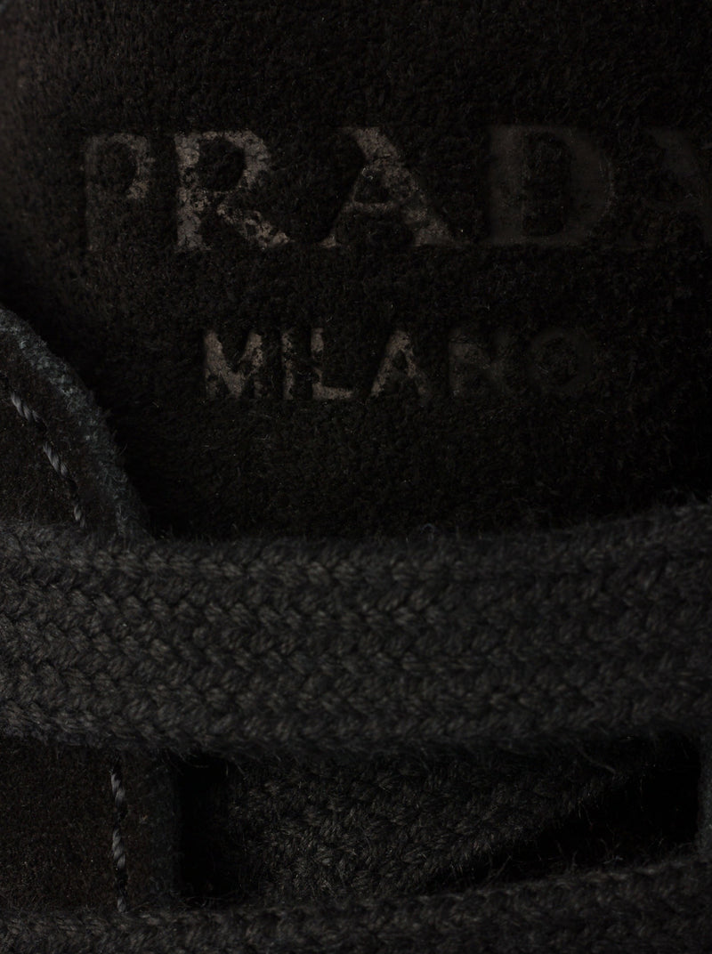 SNEAKERS PRAX IN PELLE SCAMOSCIATA E RE-NYLON