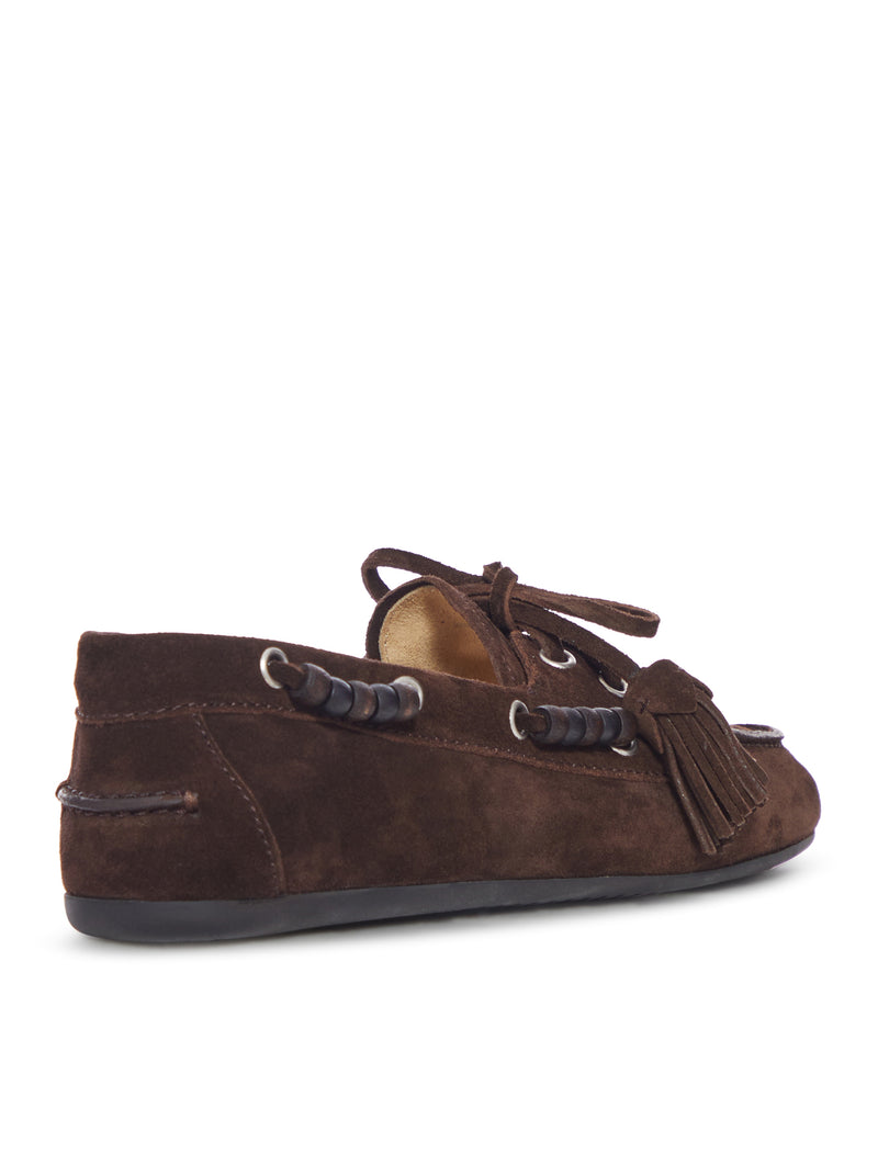 MOCASSINI IN PELLE SCAMOSCIATA