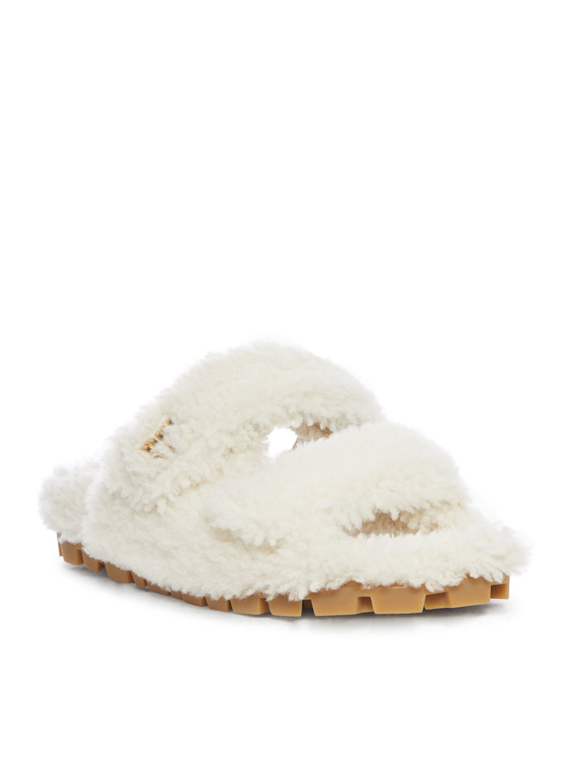 SANDALI IN SHEARLING