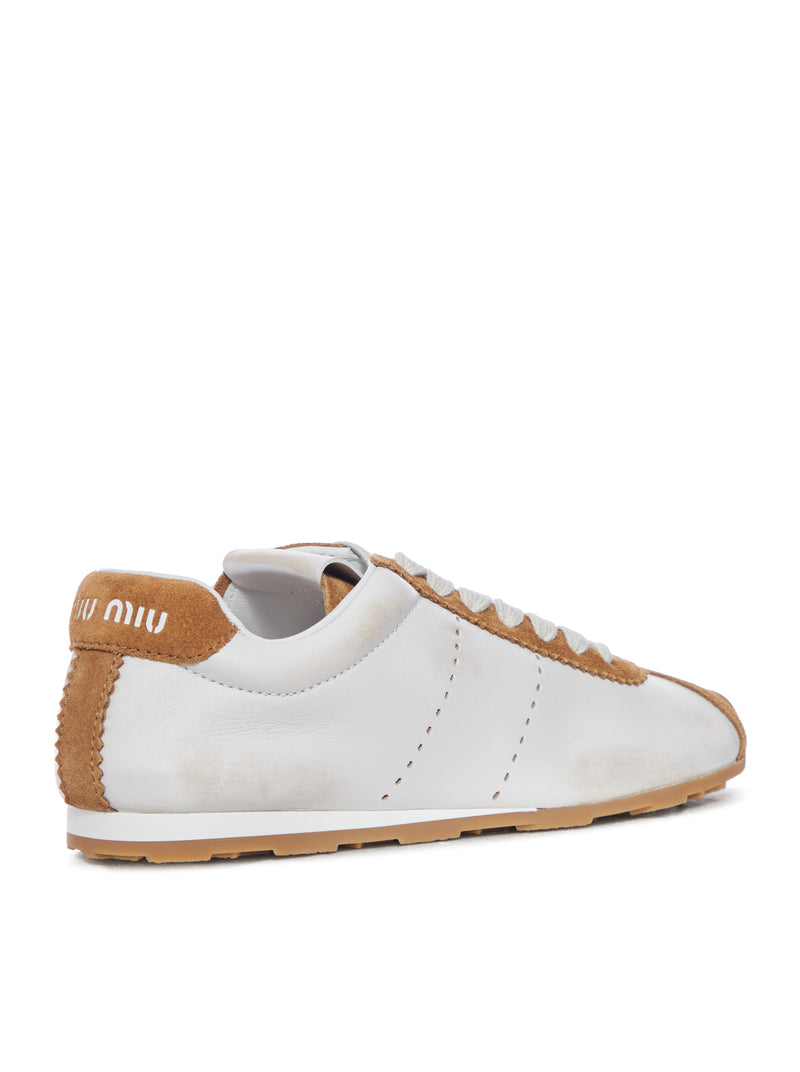 SNEAKERS PLUME IN NAPPA E SCAMOCIATO