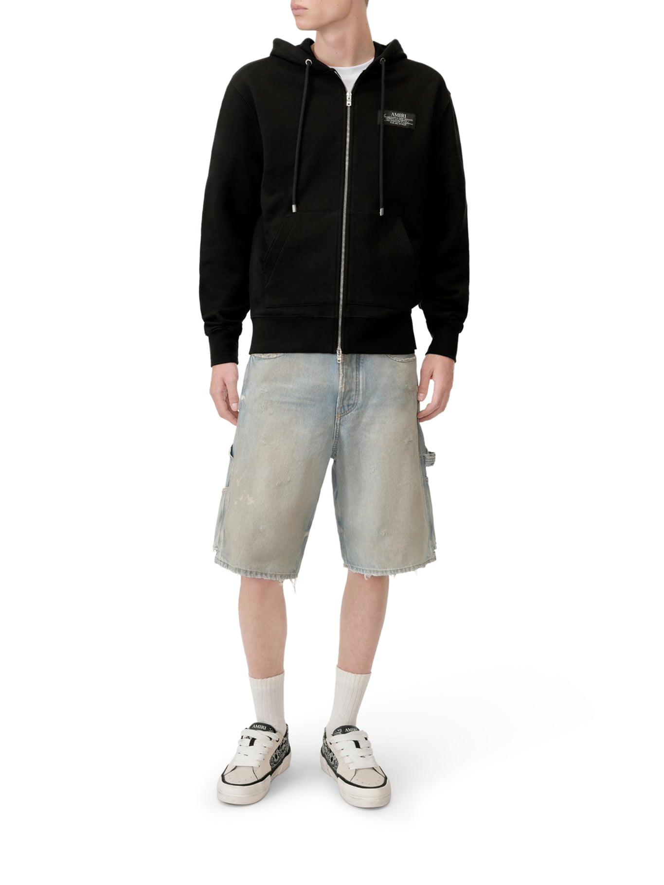 FELPA CON CAPPUCCIO E ZIP AMIRI SPIRIT