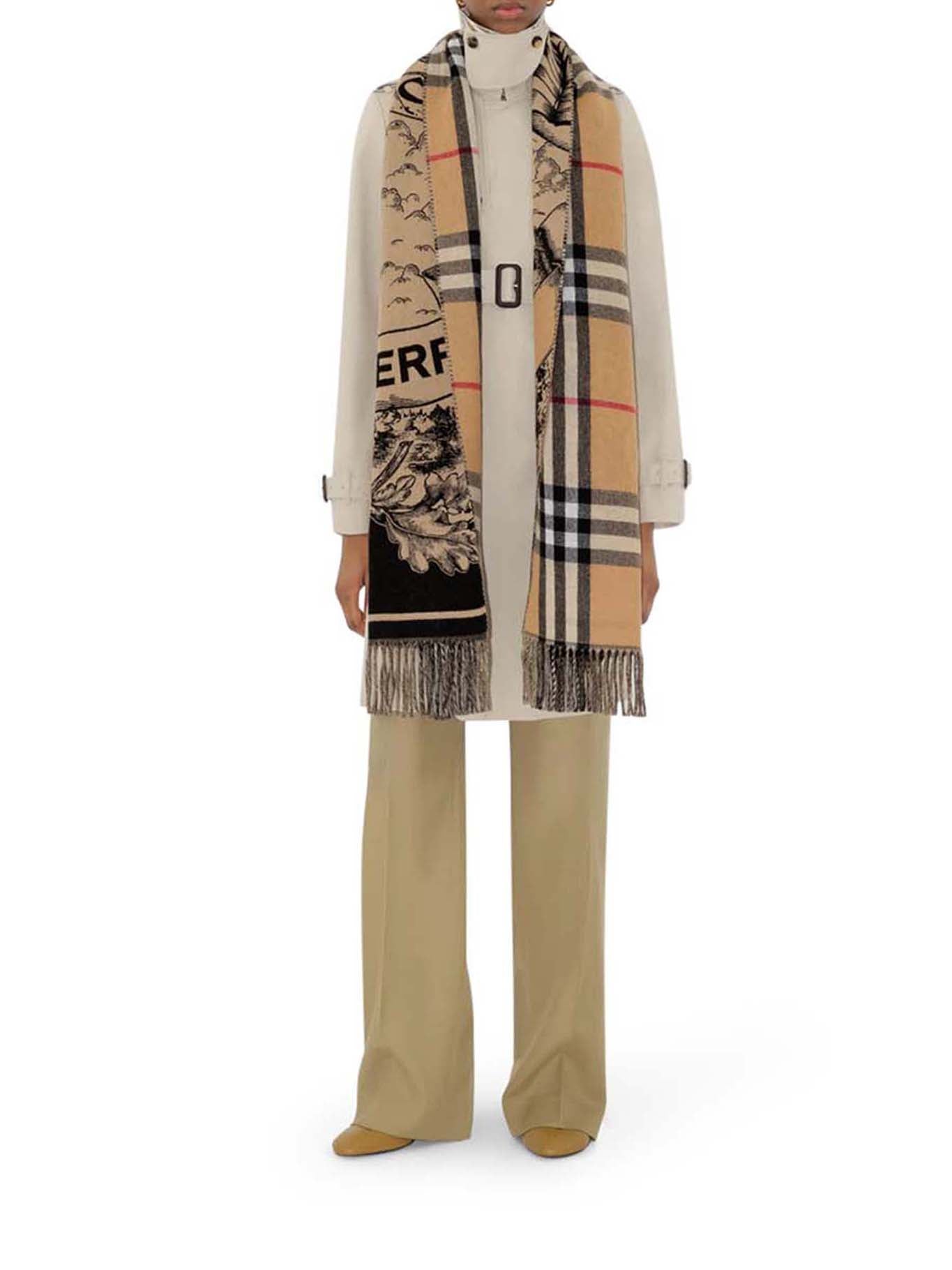 SCIARPA REVERSIBILE IN CASHMERE CON EKD