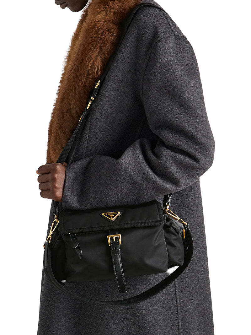 BORSA EXPLORE MEDIUM IN RE-NYLON CON PATTINA