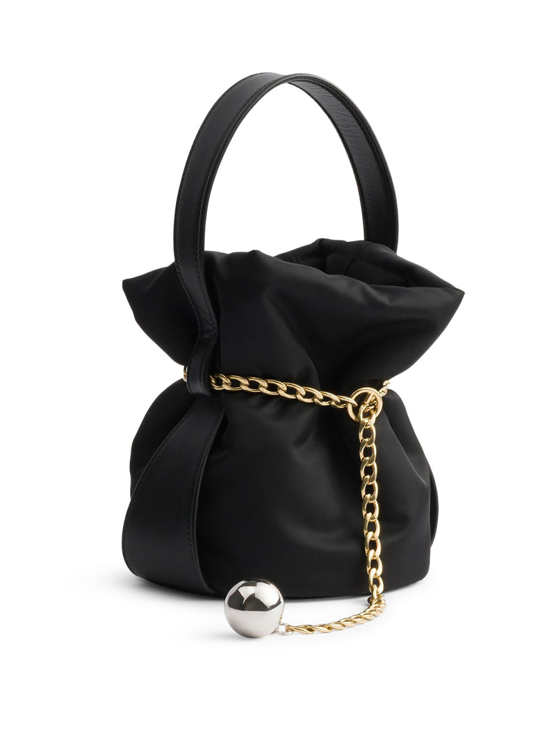 SECCHIELLO PETIT SAC NOIR MINI IN RE-NYLON E NAPPA