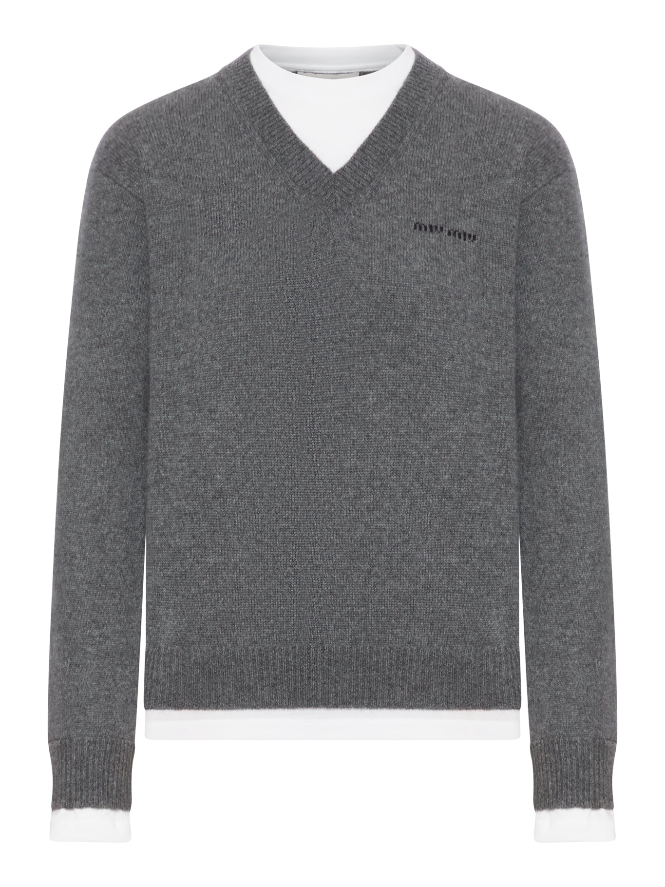 MAGLIONE IN CASHMERE CON INSERTI A CONTRASTO