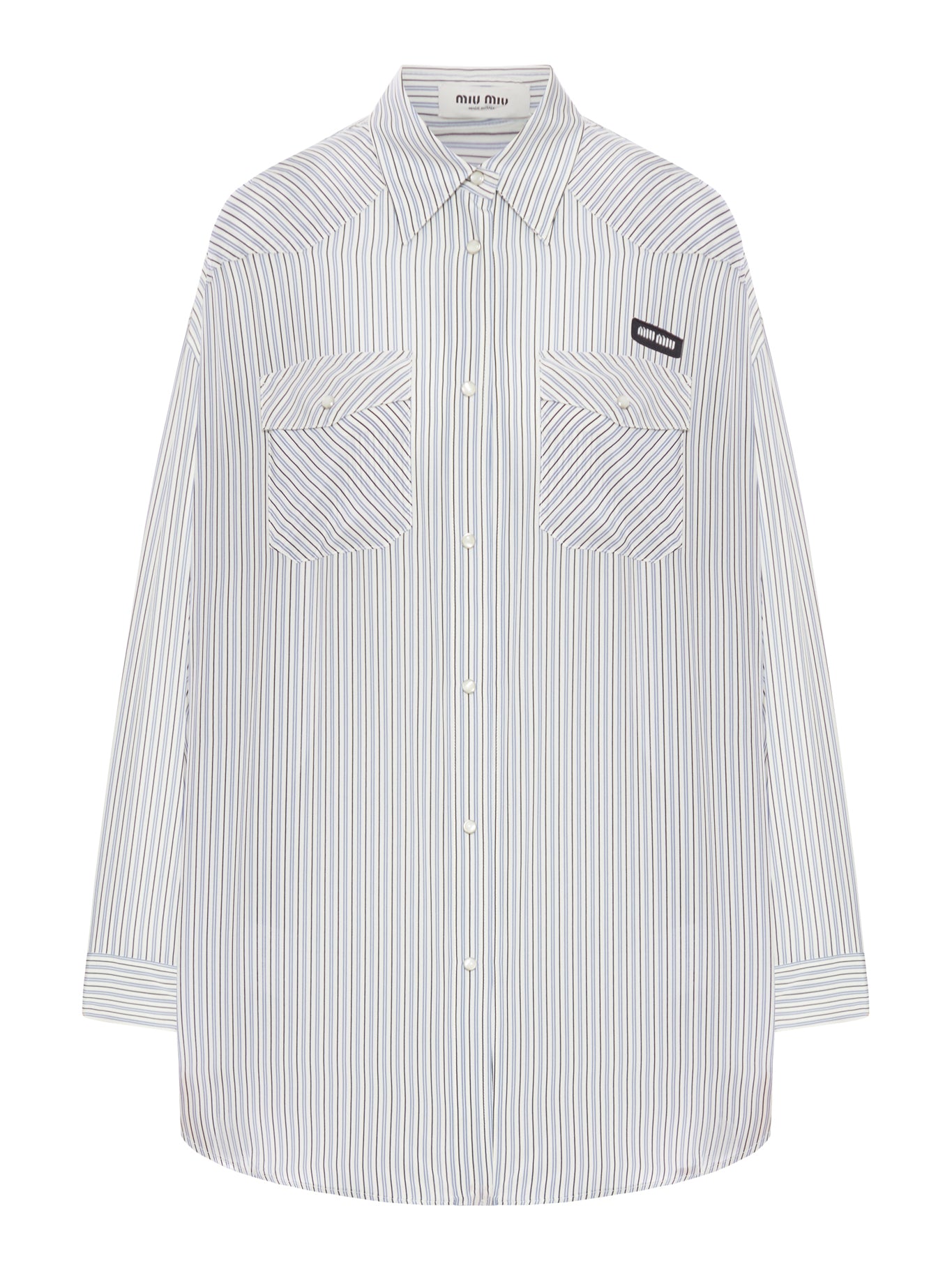 CAMICIA A RIGHE IN POPELINE