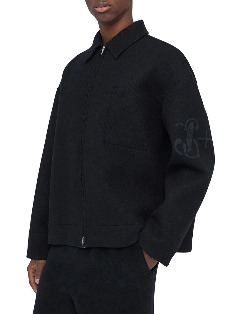 OVERSHIRT CON ZIP IN LANA