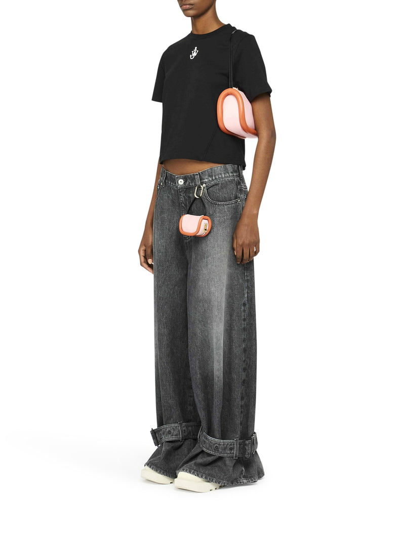 T-SHIRT CORTA A PANNELLI CON RICAMO ANCHOR