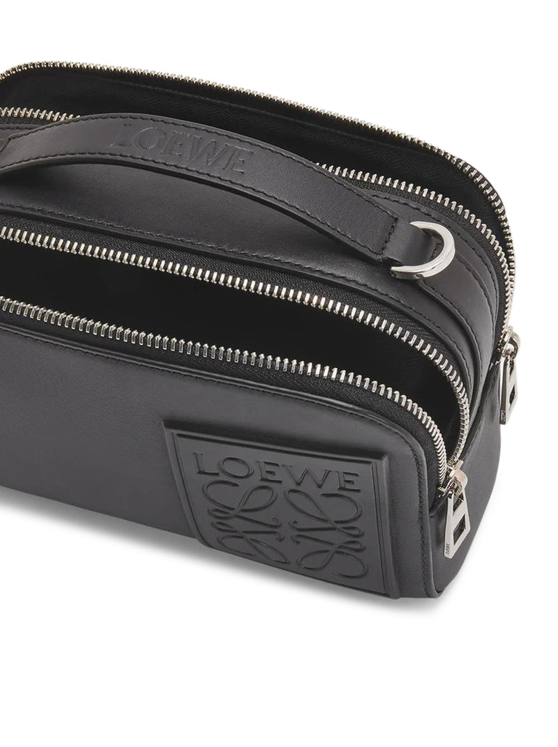 BORSA A TRACOLLA CAMERA MINI IN PELLE DI VITELLO SATINATA