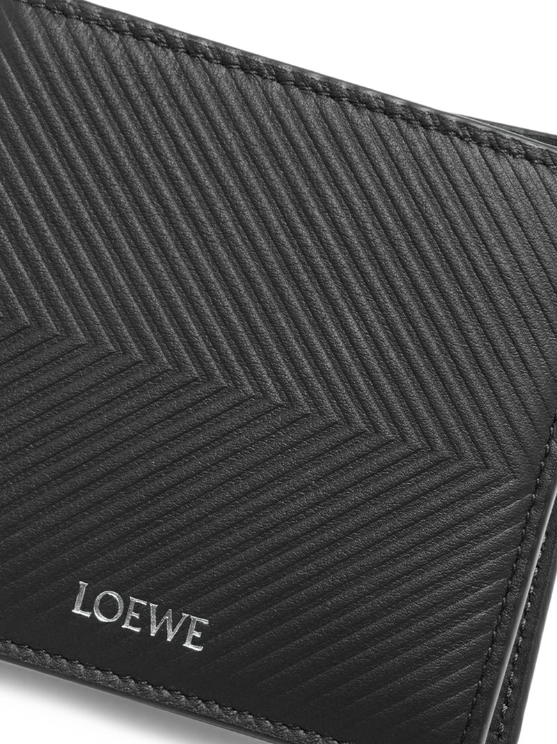 PORTAFOGLIO BIFOLD IN PELLE DI VITELLO TESTURIZZATA