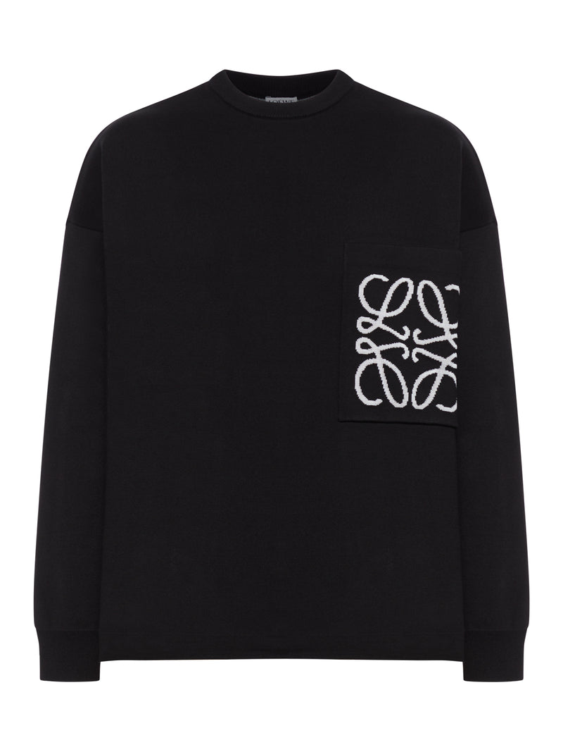MAGLIONE CON TASCA CON ANAGRAM