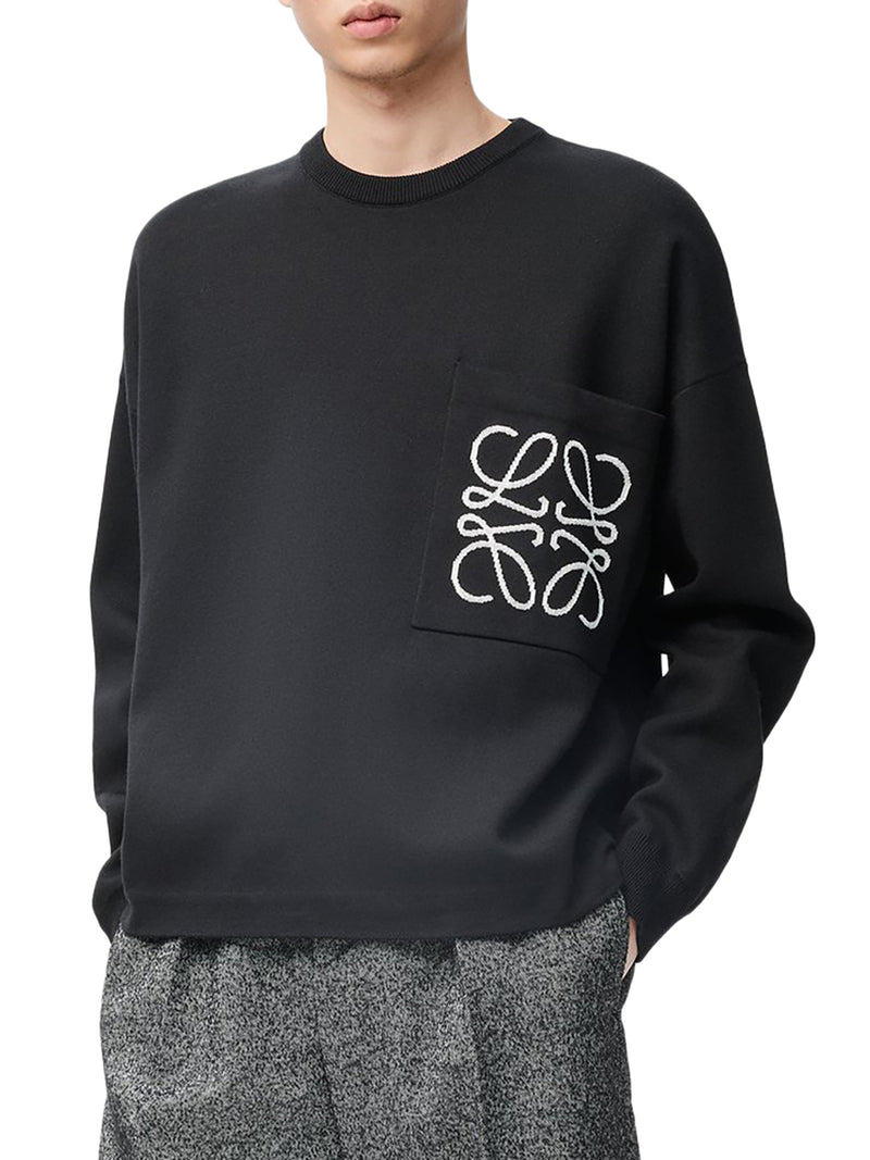 MAGLIONE CON TASCA CON ANAGRAM