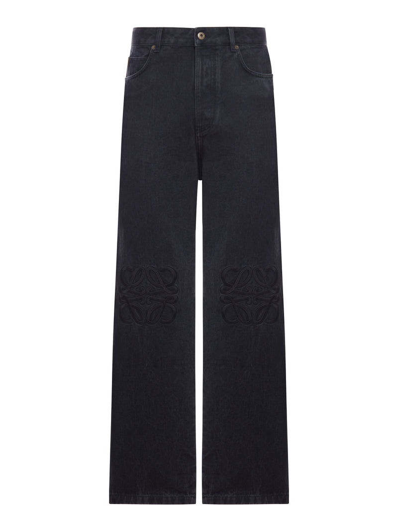 JEANS BAGGY ANAGRAM IN DENIM