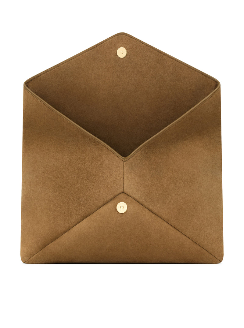 POCHETTE ENVELOPE CASSANDRE GRANDE IN SUEDE