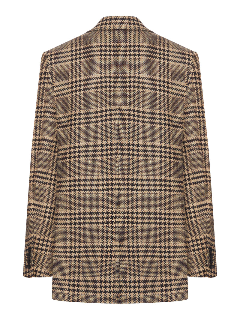 GIACCA IN SETA E CASHMERE PRINCIPE DI GALLES