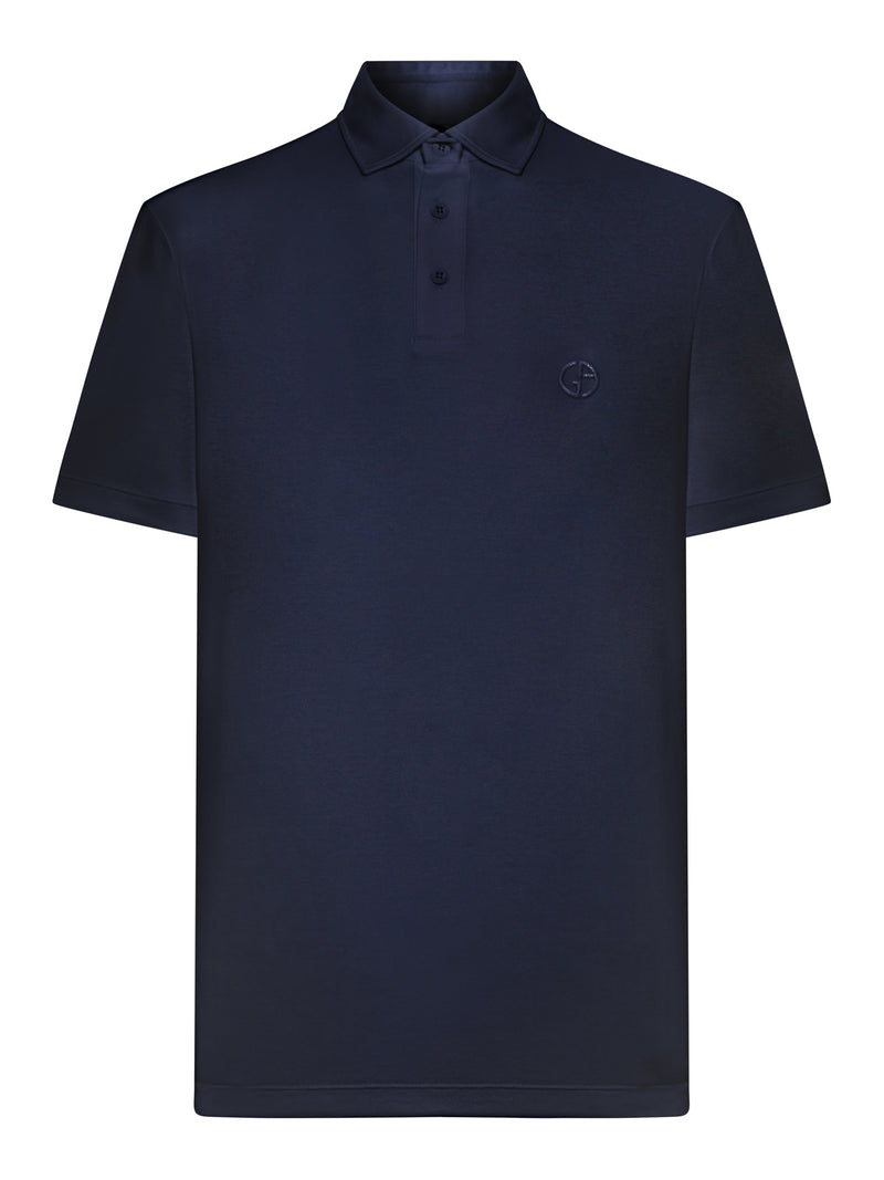 POLO IN COTONE CON LOGO INTERLOCK