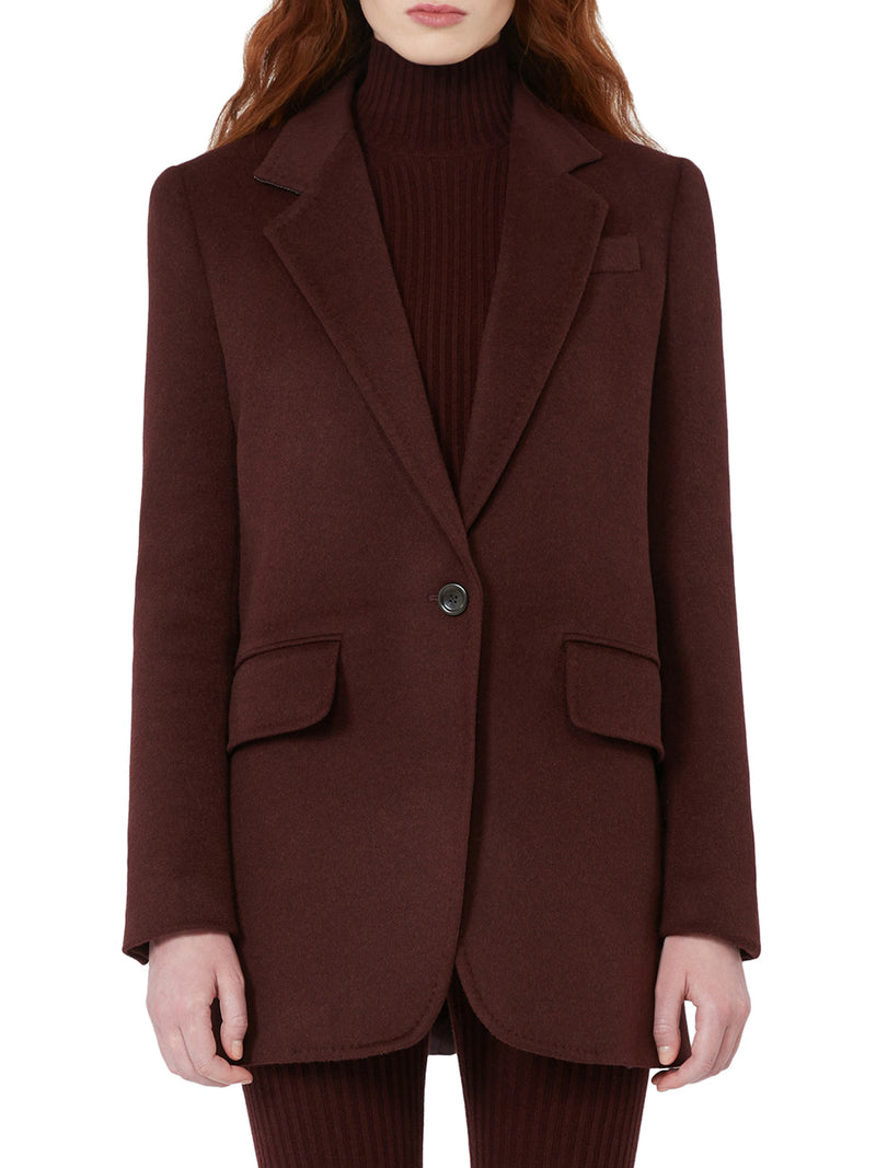 BLAZER MONOPETTO IN CAMMELLO