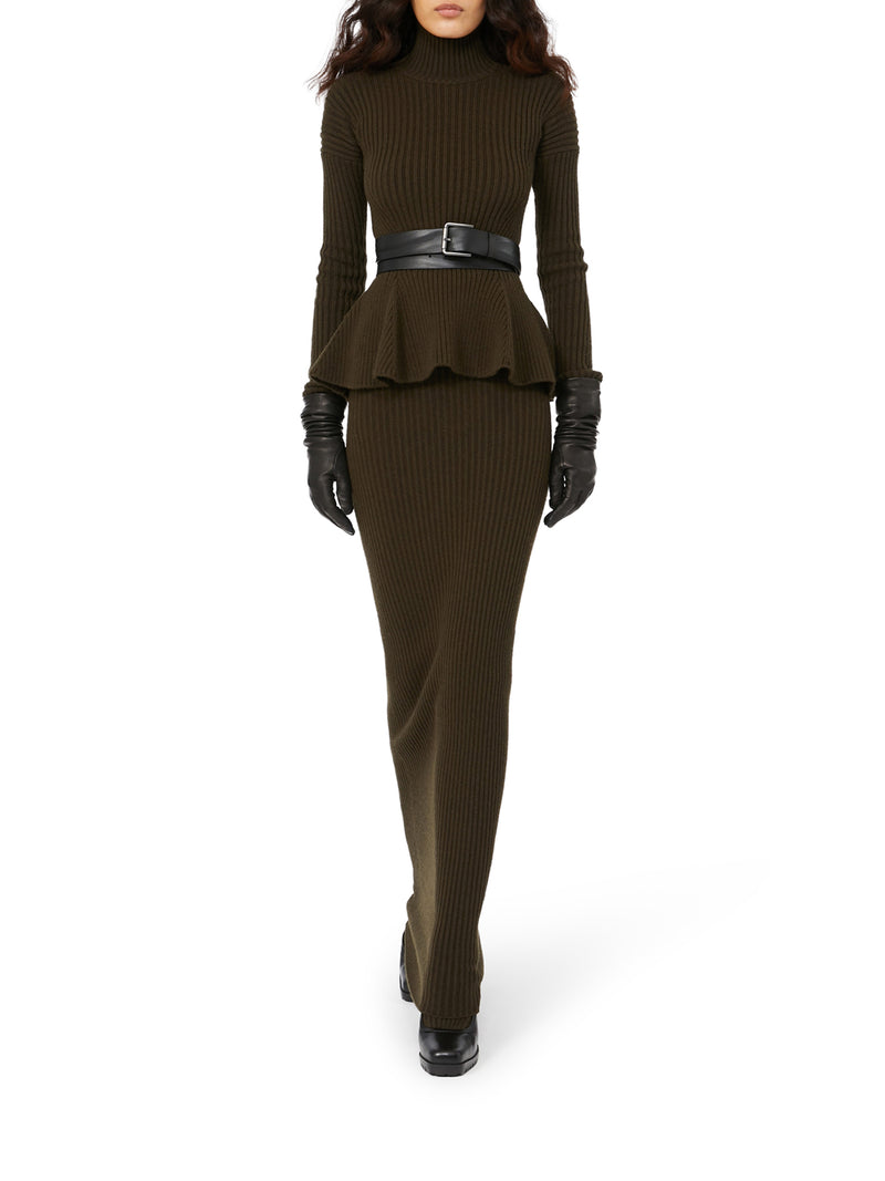 DOLCEVITA A PEPLO IN LANA E CACHEMIRE