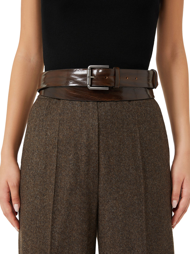 CINTURA LUNGA IN PELLE BUCKLE40XLONG