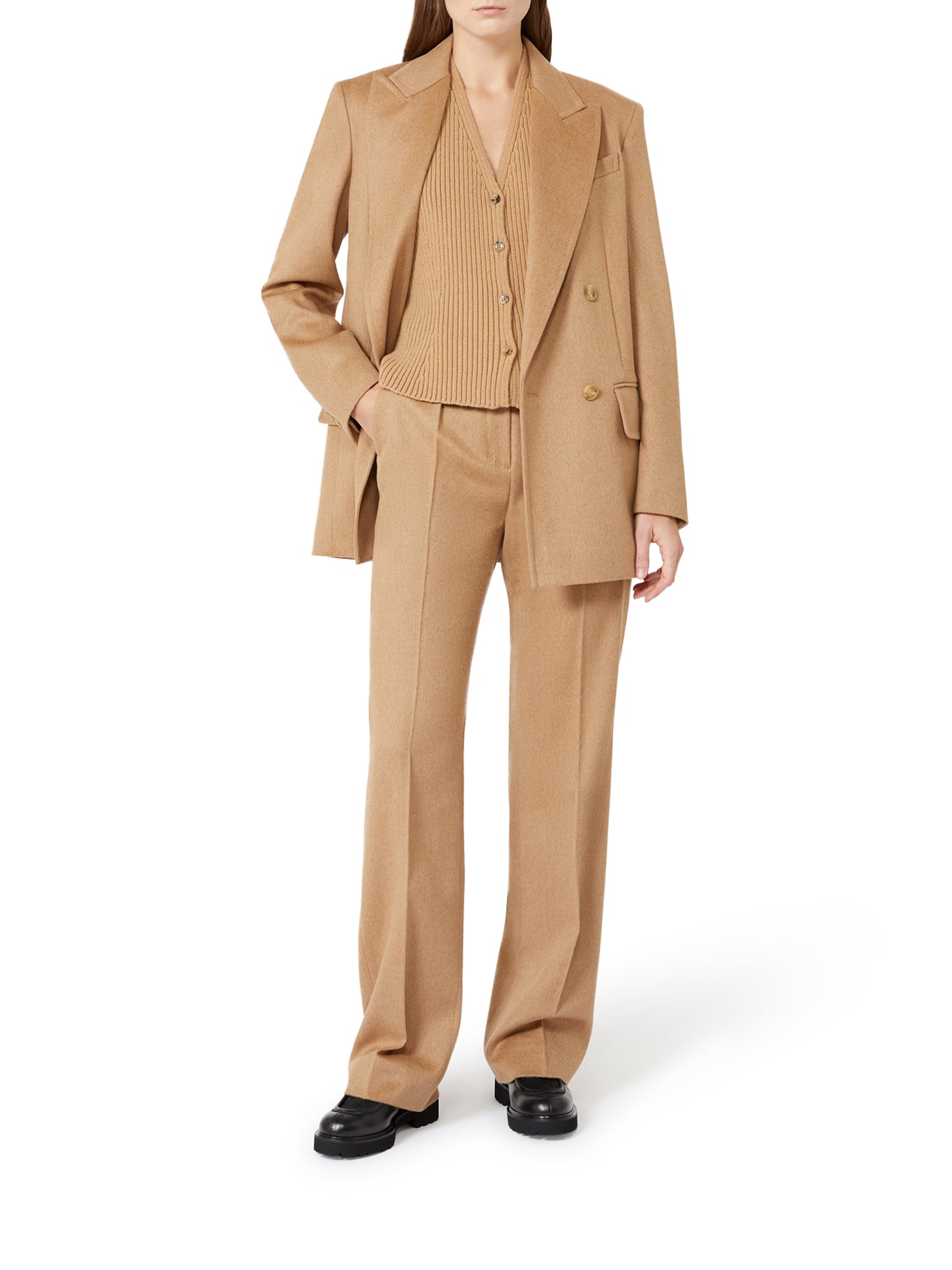 PANTALONI SARTORIALI CARBONE IN PELLE