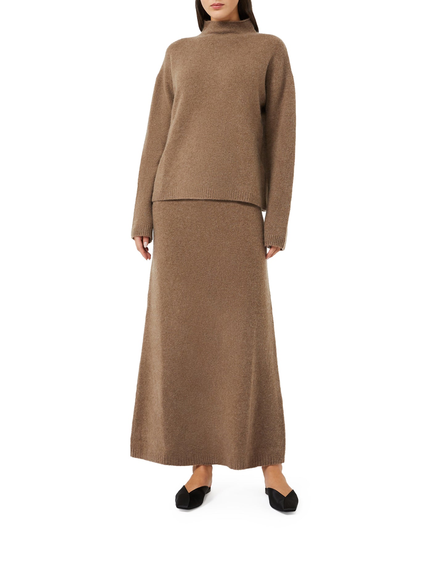 GONNA IN FILATO DI CASHMERE STRETCH