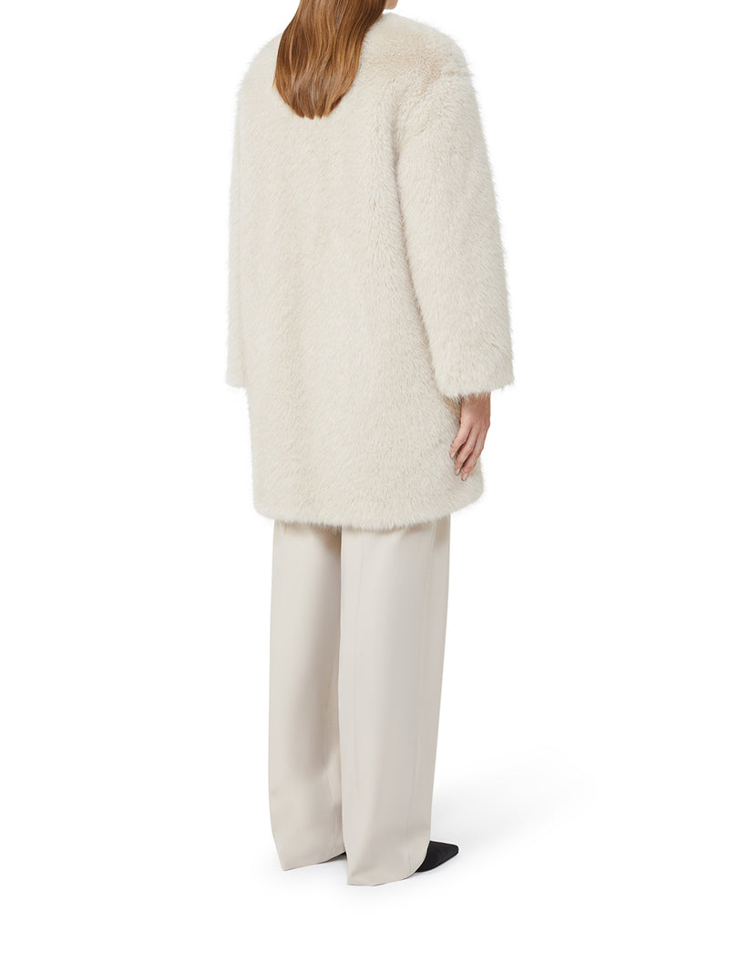 CAPPOTTO IN TESSUTO EFFETTO FAUX FUR