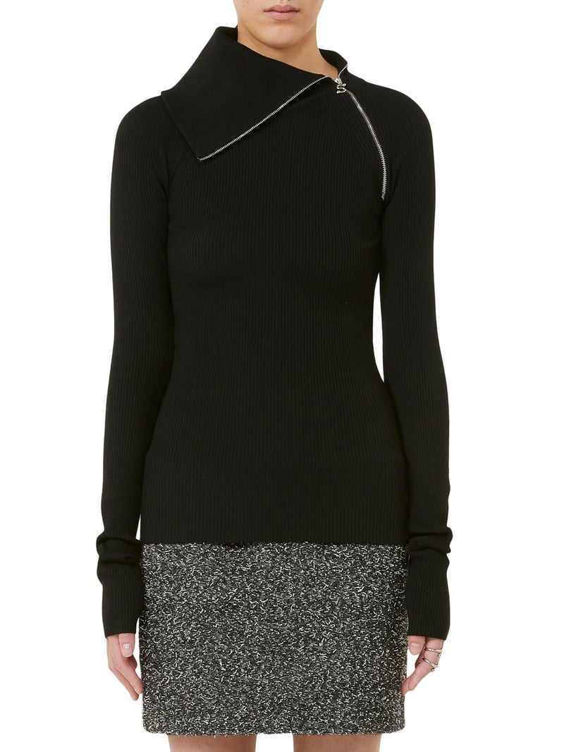 MAGLIA PINNA A COLLO ALTO CON ZIP