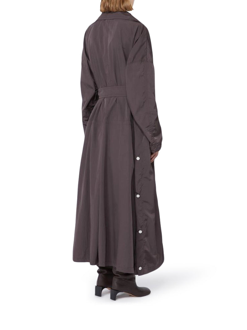 TRENCH OVERSIZE BARBA IN TAFFETÀ