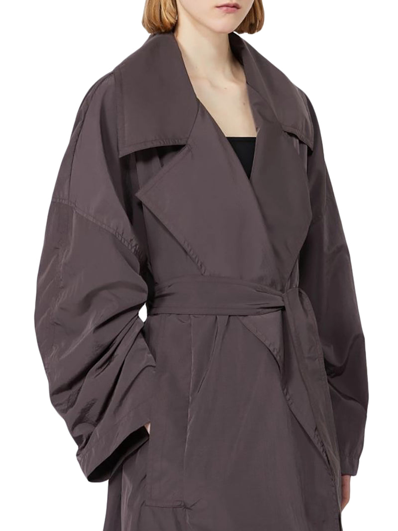 TRENCH OVERSIZE BARBA IN TAFFETÀ