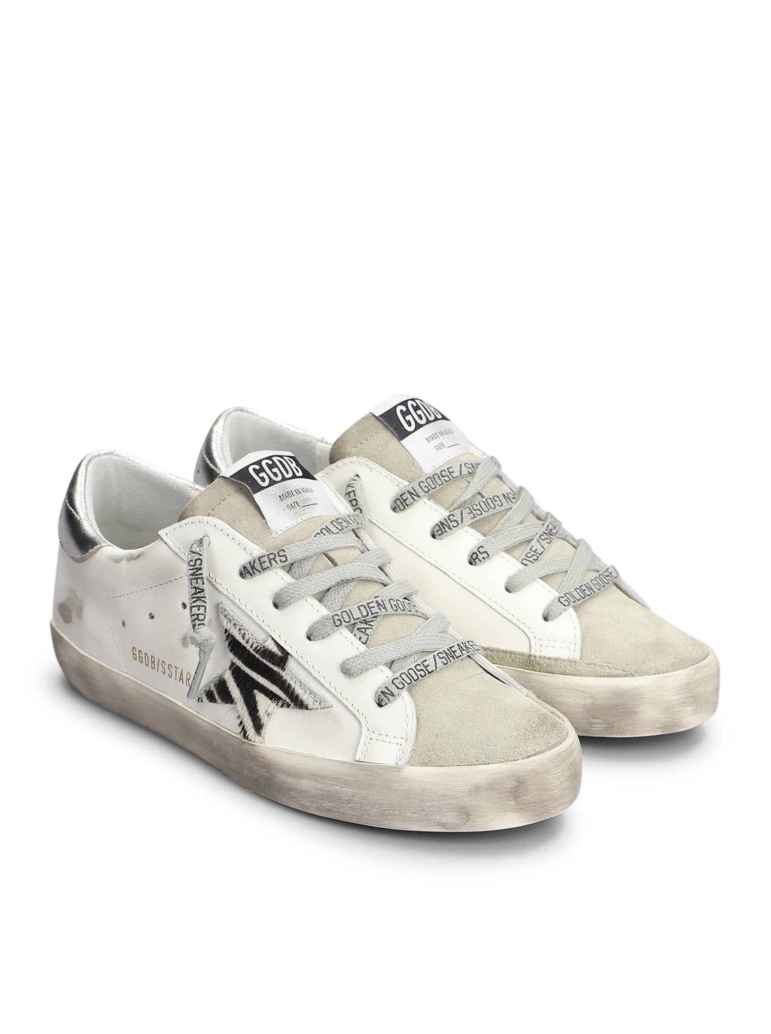SUPER-STAR IN PELLE BIANCA E SUEDE