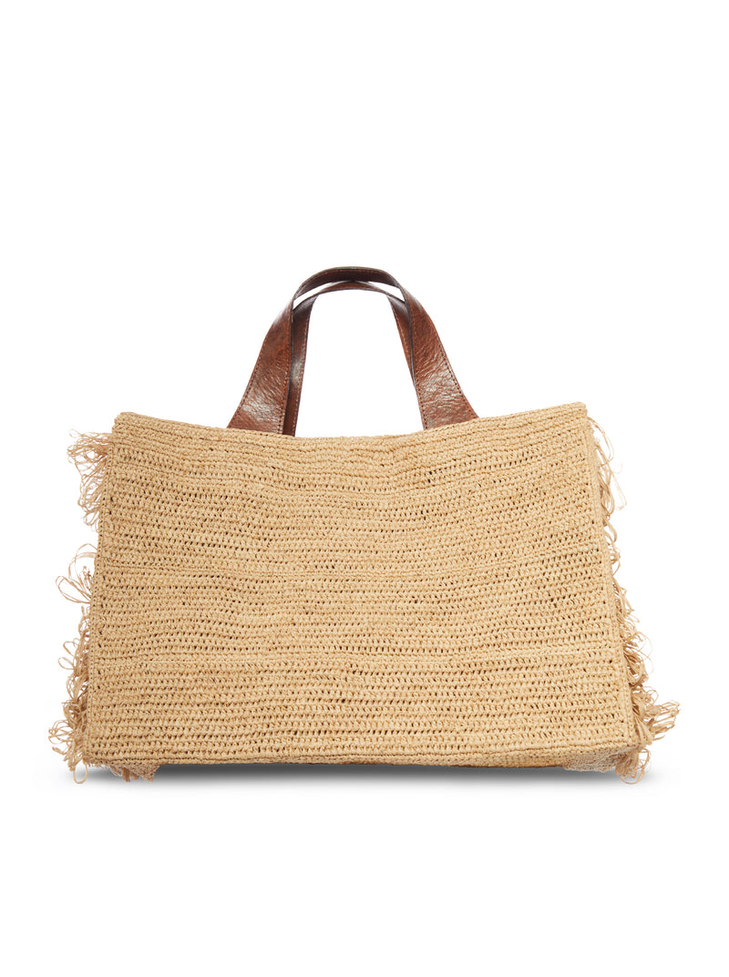 BORSA IN RAFIA ONJA CON FRANGE